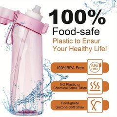1pc Water Bottle Scented Cup Sports Straw Handle Water Cup Back to School