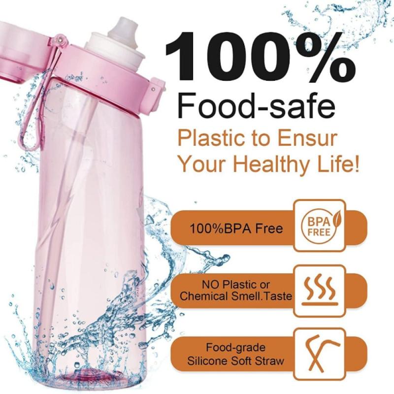 1pc Water Bottle Scented Cup Sports Straw Handle Water Cup Back to School