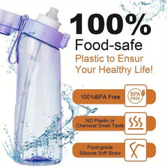 1pc Water Bottle Scented Cup Sports Straw Handle Water Cup Back to School
