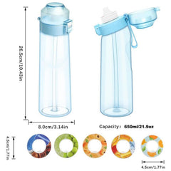 1pc Water Bottle Scented Cup Sports Straw Handle Water Cup Back to School