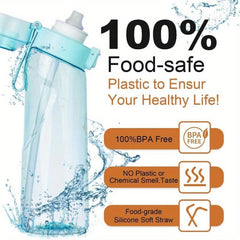 1pc Water Bottle Scented Cup Sports Straw Handle Water Cup Back to School