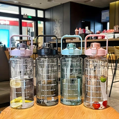 2000ml Leak Proof Sports Water Bottle with Straw