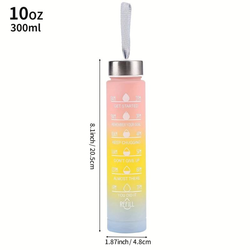 Frosted Motivational Water Bottle - Large Capacity