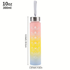 Frosted Motivational Water Bottle - Large Capacity