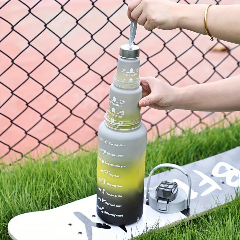 Frosted Motivational Water Bottle - Large Capacity