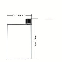 1pc Flat Portable Water Bottle 11oz Clear Water Cups Sports Drinking Cups