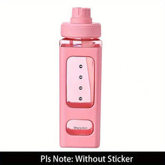 23oz Plastic Sports Water Bottle With Graduated Straw Water Cup