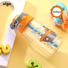 480ml Creative Water Bottle with Straw for Outdoor Camping and Sports