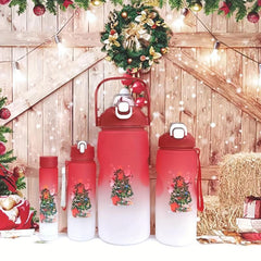Xmas Tree Water Cup Portable Outdoor Drinkware