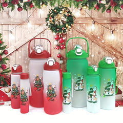 Xmas Tree Water Cup Portable Outdoor Drinkware