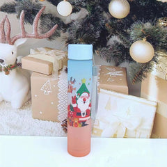 Christmas Sports Water Bottle Gradient Water Cups Portable Travel Water Bottles