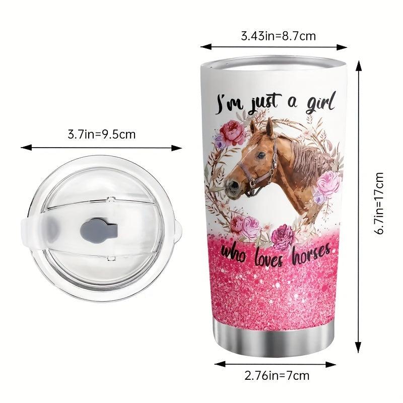 20oz Animal Print Stainless Steel Tumbler with Lid
