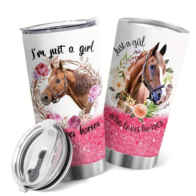 20oz Animal Print Stainless Steel Tumbler with Lid