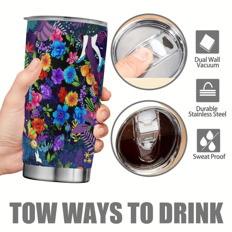 20oz Forest Flowers Stainless Steel Tumbler