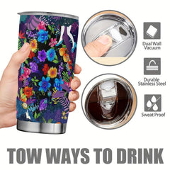 20oz Forest Flowers Stainless Steel Tumbler