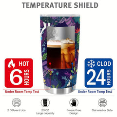 20oz Forest Flowers Stainless Steel Tumbler