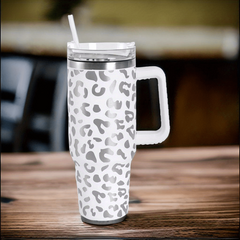 Leopard Print Stainless Steel Water Bottle Insulated Tumbler Leak Proof
