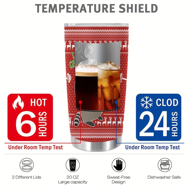 Christmas Stainless Steel Tumbler, Double Wall Insulated Mug