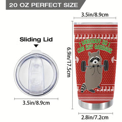 Christmas Stainless Steel Tumbler, Double Wall Insulated Mug