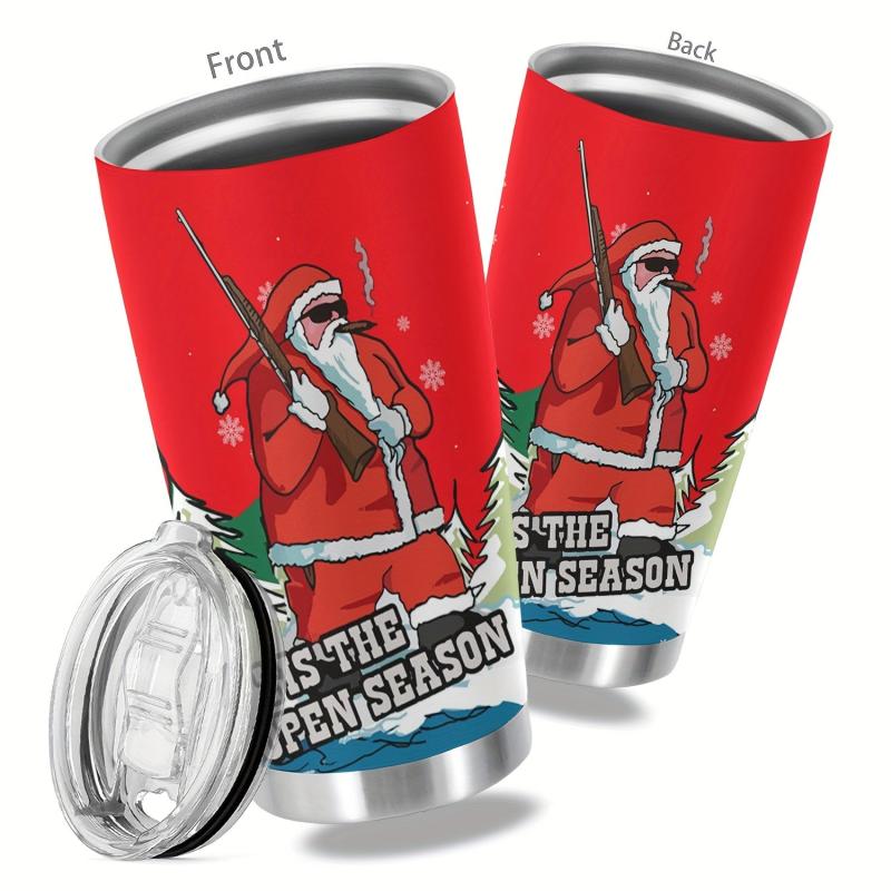 Christmas Stainless Steel Tumbler, Double Wall Insulated Mug