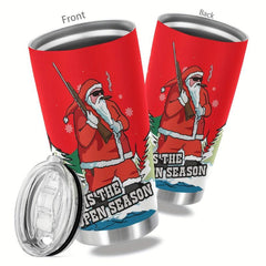 Christmas Stainless Steel Tumbler, Double Wall Insulated Mug