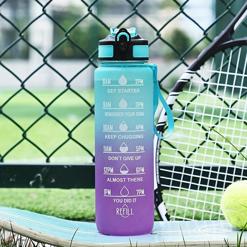 Motivational Water Bottle for Outdoor Fitness - Summer Drinkware