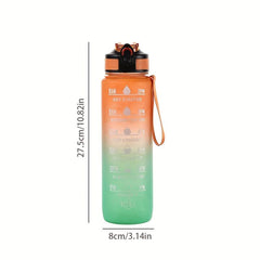 Motivational Water Bottle for Outdoor Fitness - Summer Drinkware