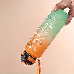 Motivational Water Bottle for Outdoor Fitness - Summer Drinkware