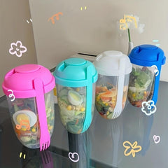 Fresh Salad Cup 1000ml Portable Meal Shaker Cup