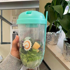 Fresh Salad Cup 1000ml Portable Meal Shaker Cup