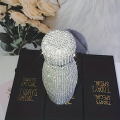 Studded Stainless Steel Insulated Water Bottle Rhinestone Decor