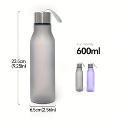 20oz Frosted Sports Water Bottle With Lifting Rope BPA Leak Proof