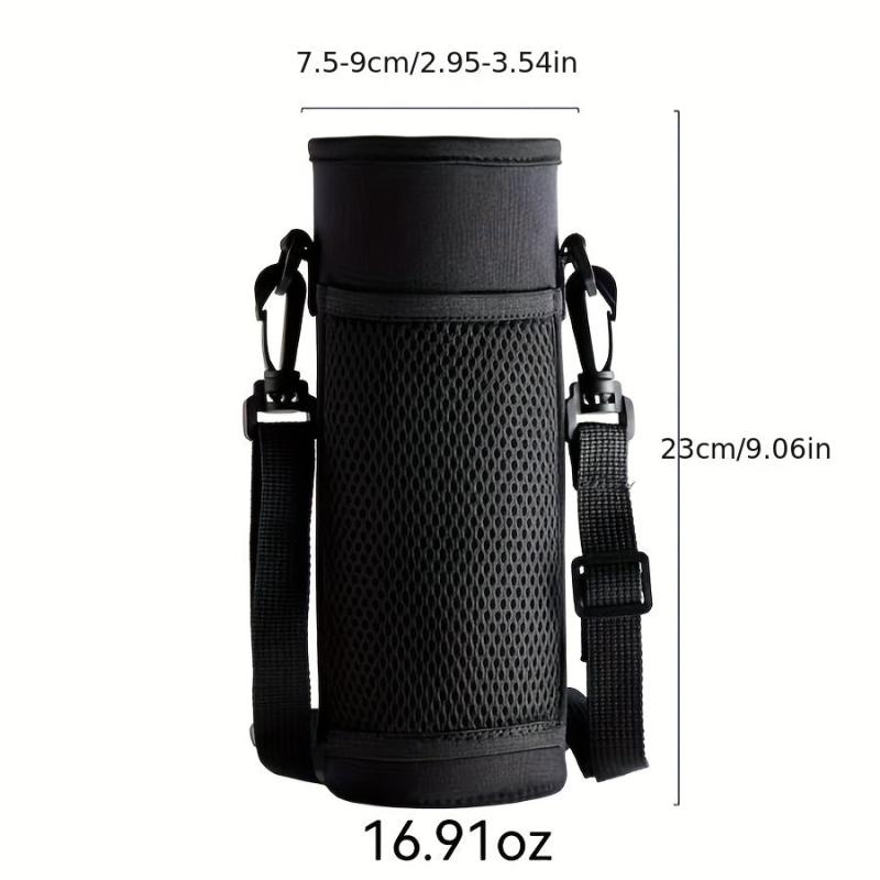 Water Bottle Pouch Vacuum Cup Holder With Strap Insulated Thermal Bottle Bag
