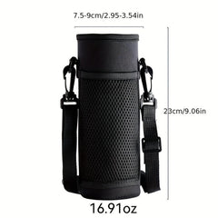 Water Bottle Pouch Vacuum Cup Holder With Strap Insulated Thermal Bottle Bag