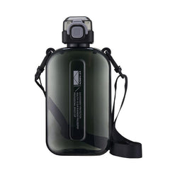 Square Water Bottle 25oz with Adjustable Shoulder Strap