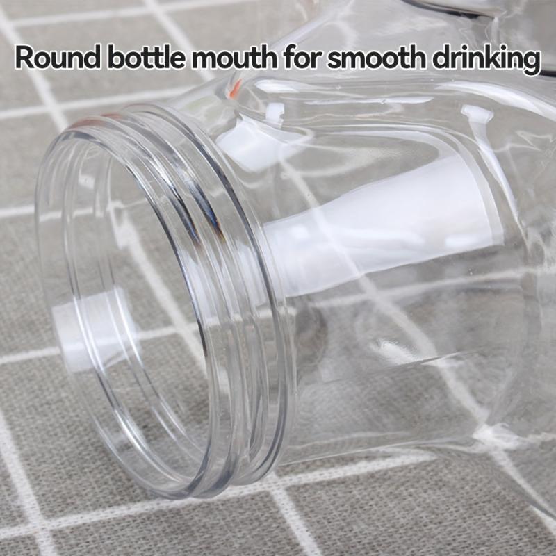 17oz Transparent Star Milk Tea Juice Bottle BPA-Free