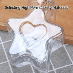 17oz Transparent Star Milk Tea Juice Bottle BPA-Free