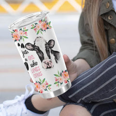 20oz Flower Cow Stainless Steel Tumbler Double Wall Vacuum Insulated Travel Mug