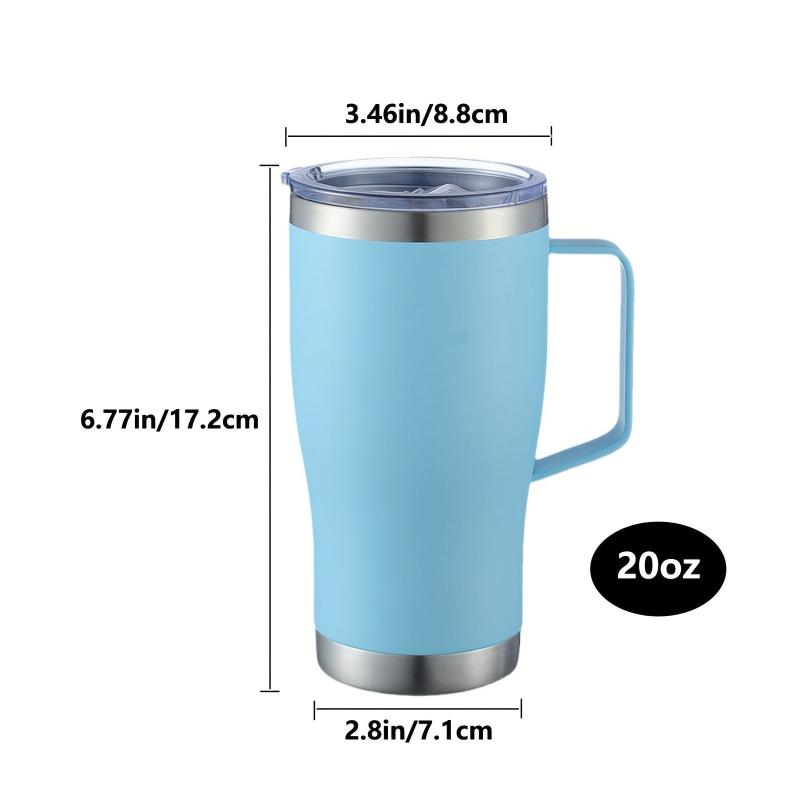 20oz Stainless Steel Tumbler With Lid and Handle