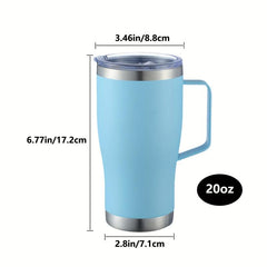 20oz Stainless Steel Tumbler With Lid and Handle