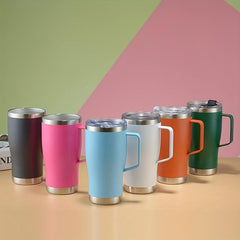 20oz Stainless Steel Tumbler With Lid and Handle