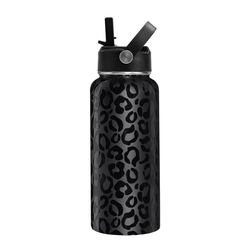Stainless Steel Vacuum Insulated Thermal Water Bottle with Straw Lid
