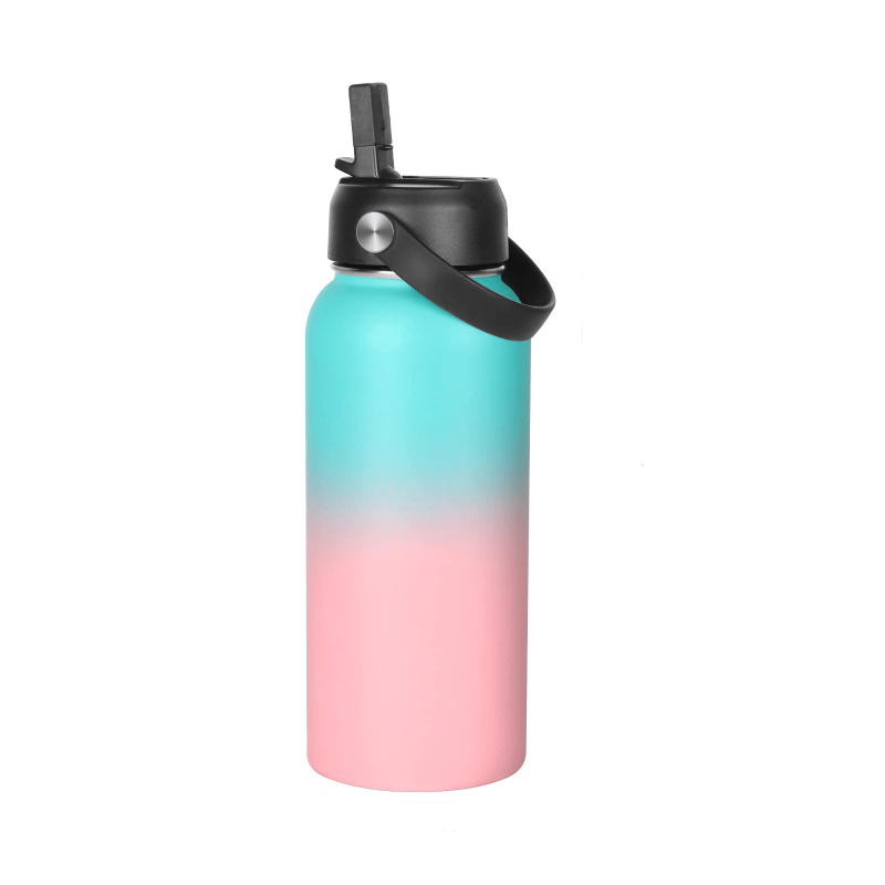 Stainless Steel Vacuum Insulated Thermal Water Bottle with Straw Lid