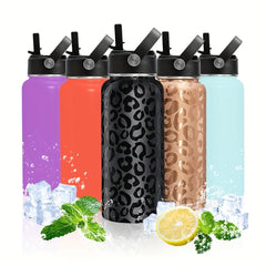 32oz Insulated Sports Water Bottle with Straw and Lid