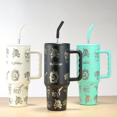Halloween Skull 40oz Stainless Steel Tumbler Insulated Car Cup