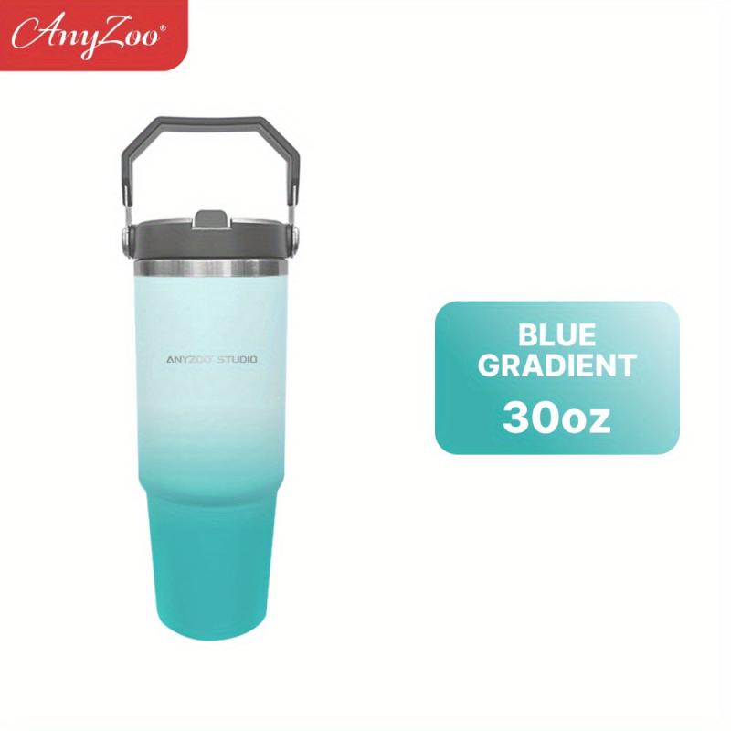 Anyzoo Gradient Tumbler 900ml 30OZ With Lid And Straw