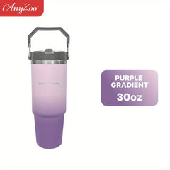 Anyzoo Gradient Tumbler 900ml 30OZ With Lid And Straw
