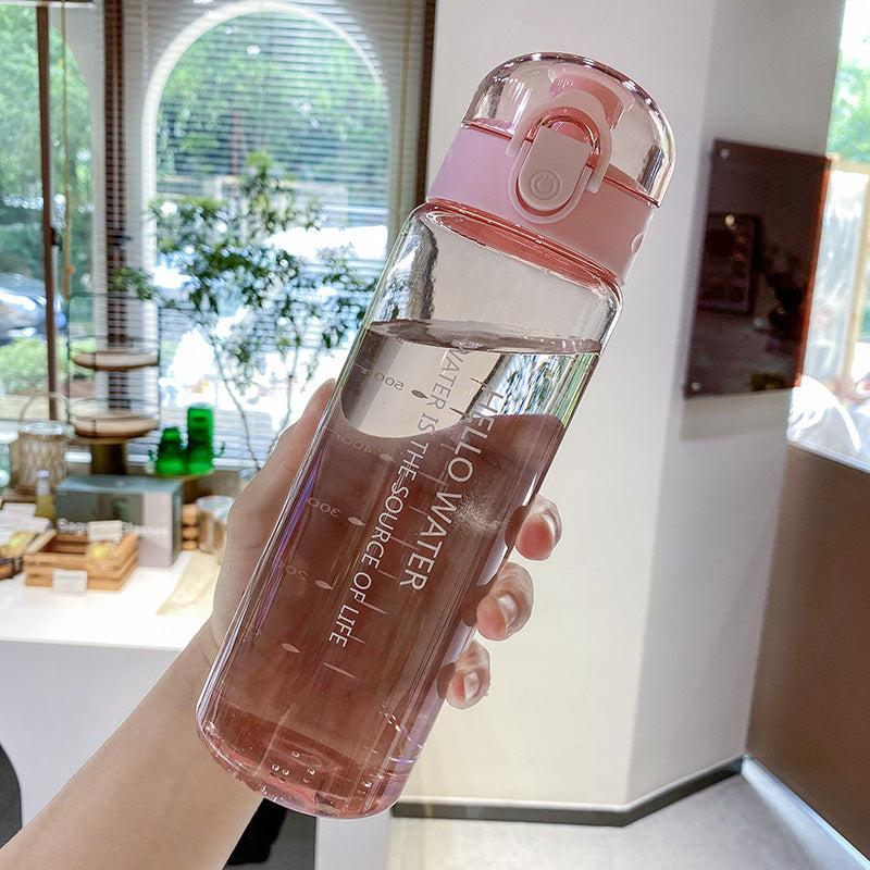 26oz Clear Plastic Sports Water Bottle