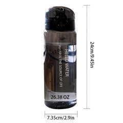 26oz Clear Plastic Sports Water Bottle