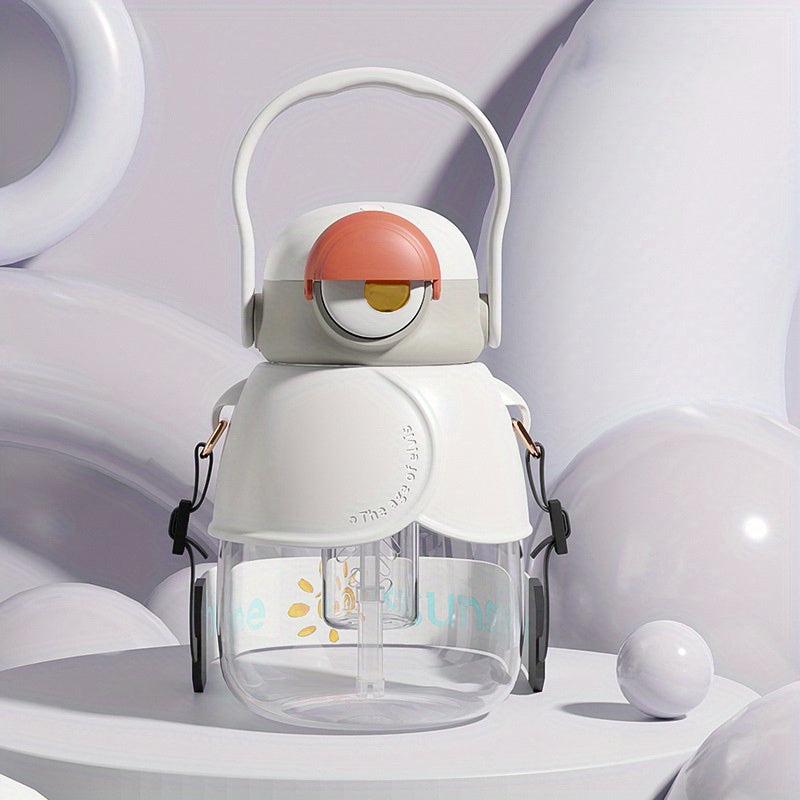 Cartoon Water Bottle with Infuser and Strap Portable Drinking Cup